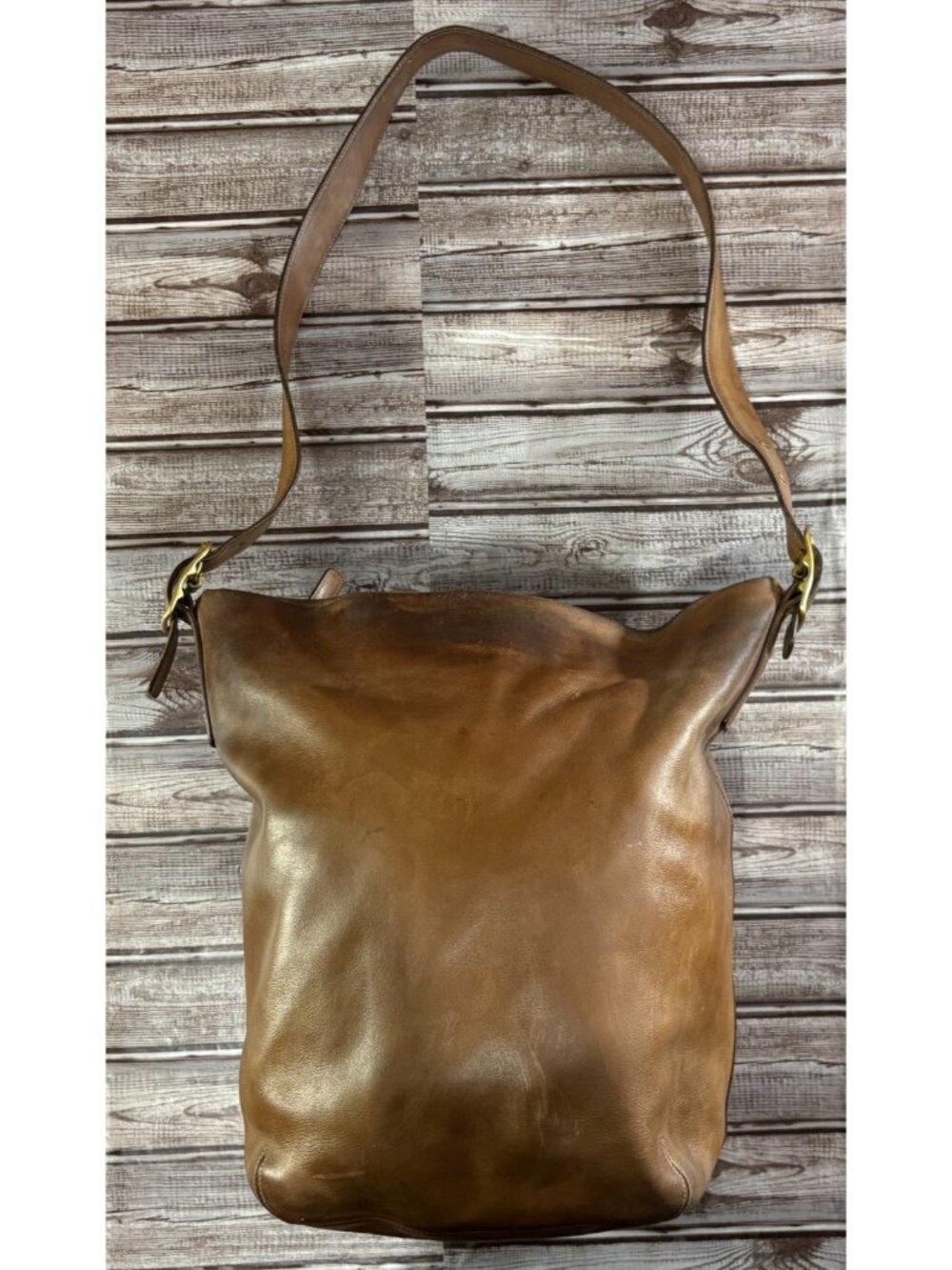 COACH large leather shoulder bag 9183 color brown vintage - Picture 1 of 9